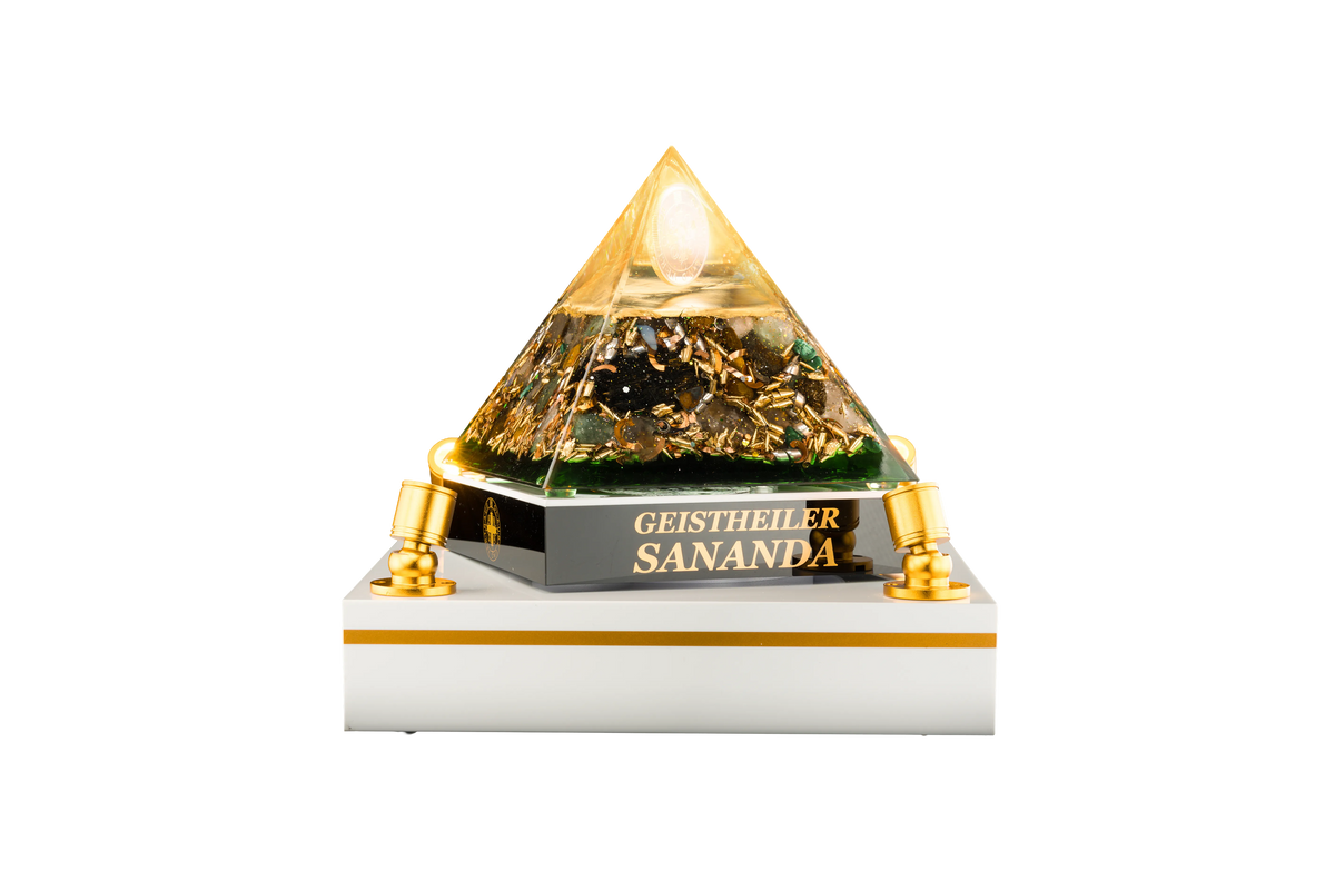 Energetische Heil- Schutz Pyramide Edition II + Leuchtvitrine SET