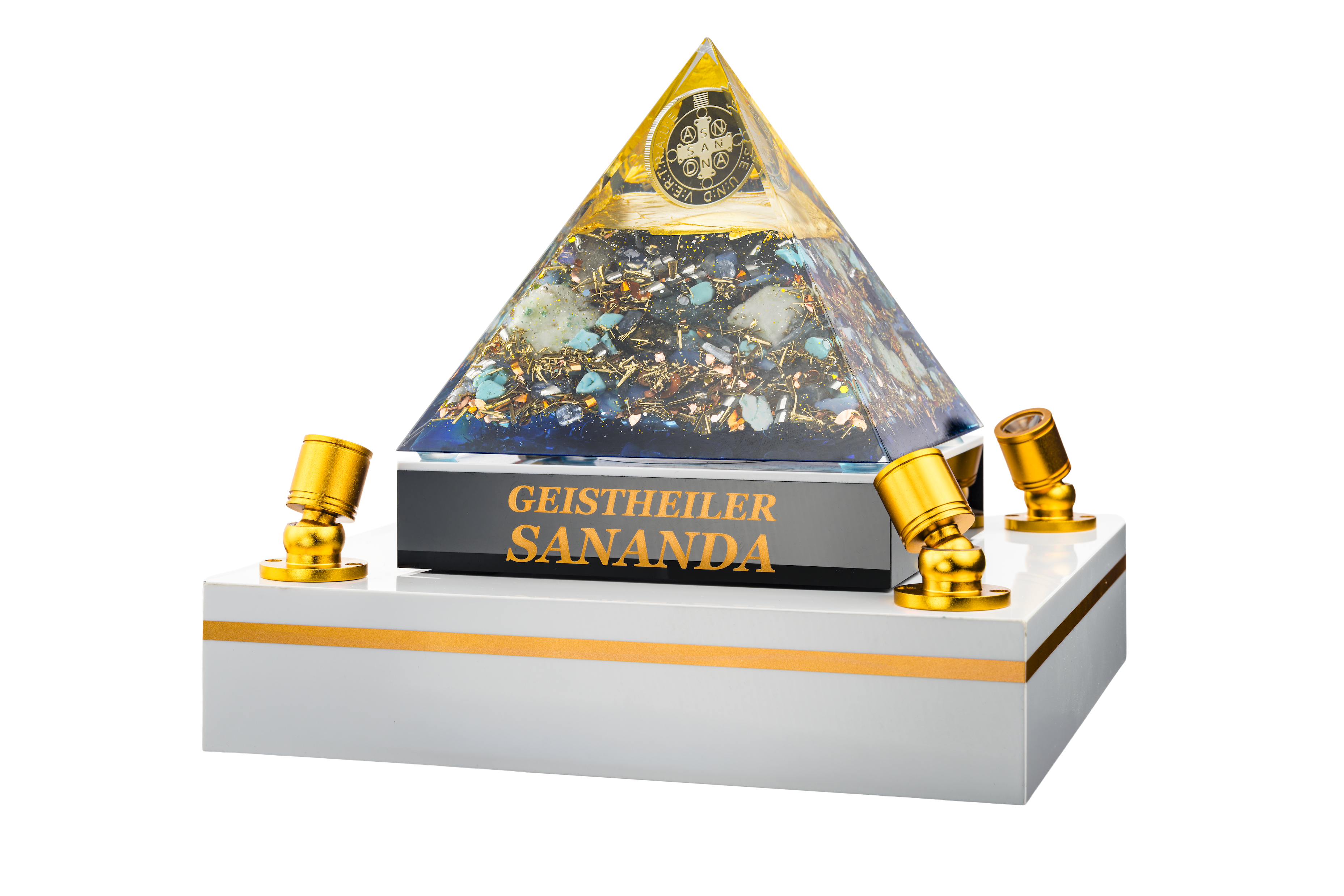 Heil- und Strahlenschutz Pyramide + Leuchtvitrine SET